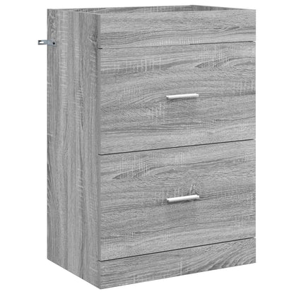 Mobiletto da Bagno Sotto Lavabo Sonoma grigio 56 x 37,5 x 81 cm | homemem39