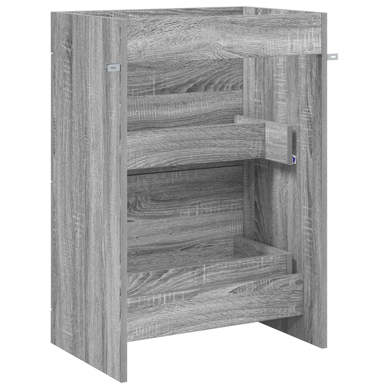 Mobiletto da Bagno Sotto Lavabo Sonoma grigio 56 x 37,5 x 81 cm | homemem39