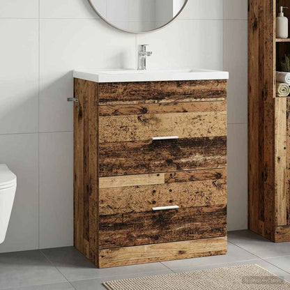 Mobiletto da Bagno Sotto Lavabo Legno antico 56 x 37,5 x 81 cm | homemem39