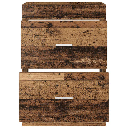 Mobiletto da Bagno Sotto Lavabo Legno antico 56 x 37,5 x 81 cm | homemem39