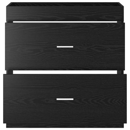 Mobiletto da Bagno Sotto Lavabo Rovere Nero 78,5 x 37,5 x 81 cm | homemem39
