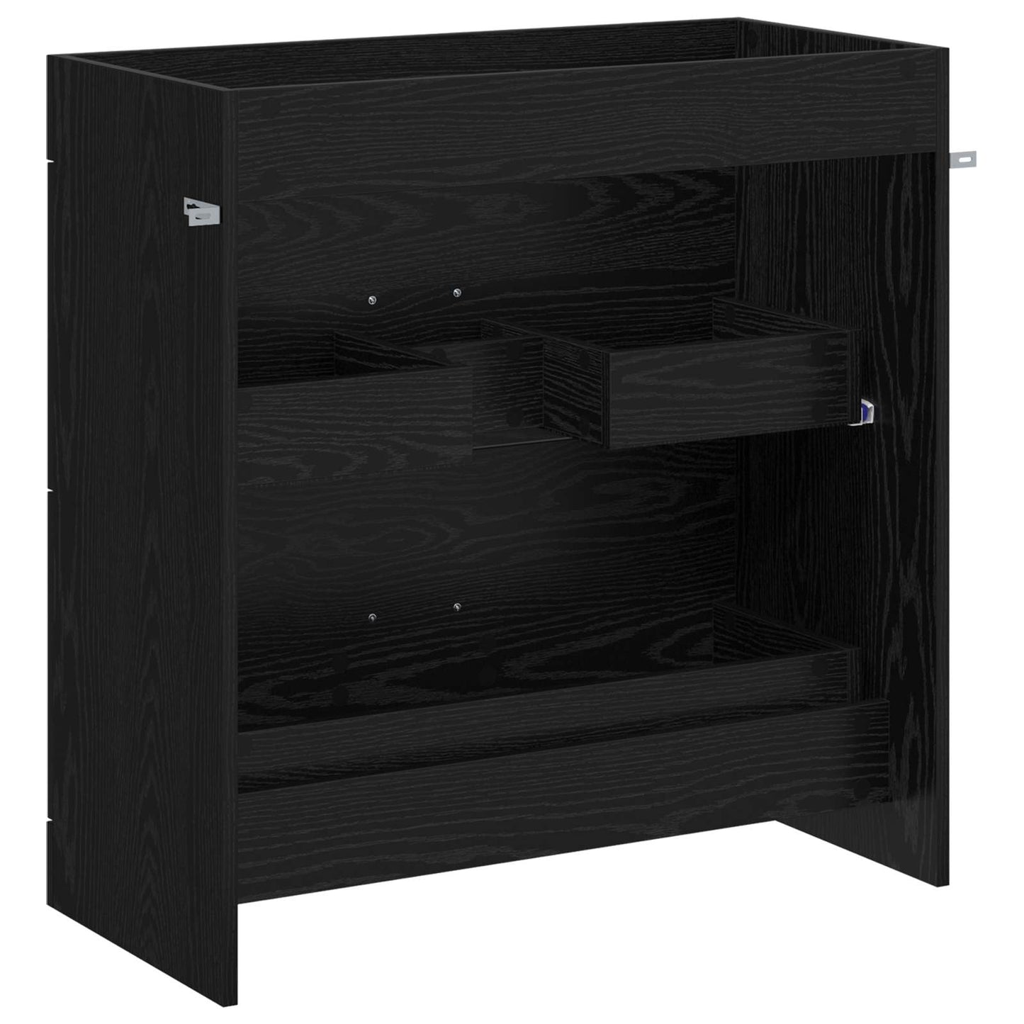 Mobiletto da Bagno Sotto Lavabo Rovere Nero 78,5 x 37,5 x 81 cm | homemem39