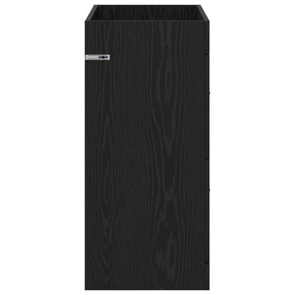 Mobiletto da Bagno Sotto Lavabo Rovere Nero 78,5 x 37,5 x 81 cm | homemem39