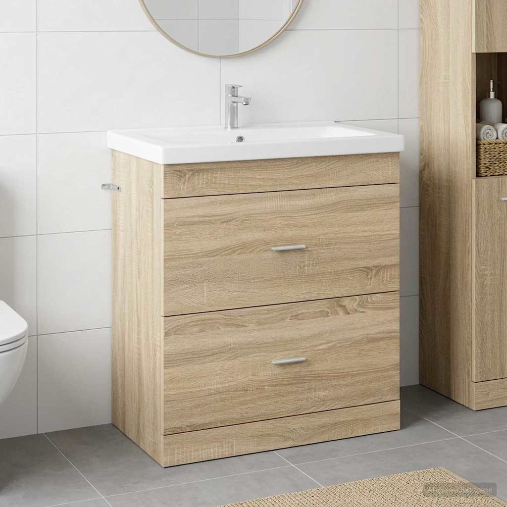 Mobiletto da Bagno Sotto Lavabo Rovere Sonoma | homemem39
