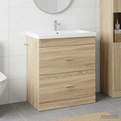 Mobiletto da Bagno Sotto Lavabo Rovere Sonoma | homemem39