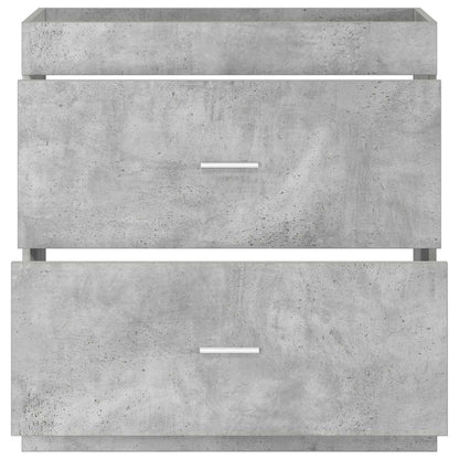 Mobiletto da Bagno Sotto Lavabo Grigio Cemento | homemem39