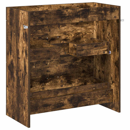 Mobiletto da Bagno Sotto Lavabo Rovere Fumo 78,5 x 37,5 x 81 cm | homemem39