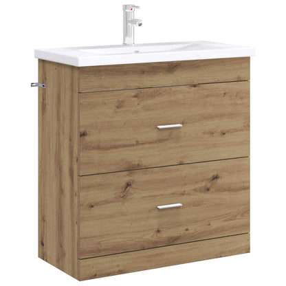 Mobiletto da Bagno Sotto Lavabo Rovere Artigianale | homemem39