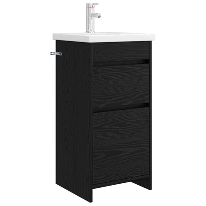 Mobile da bagno con lavabo Rovere Nero 42 x 40 x 84,5 cm | homemem39