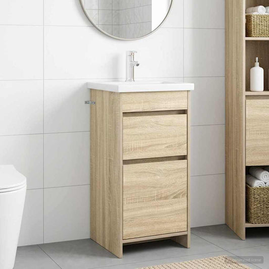 Mobile da bagno con lavabo Rovere Sonoma 42 x 40 x 84,5 cm | homemem39