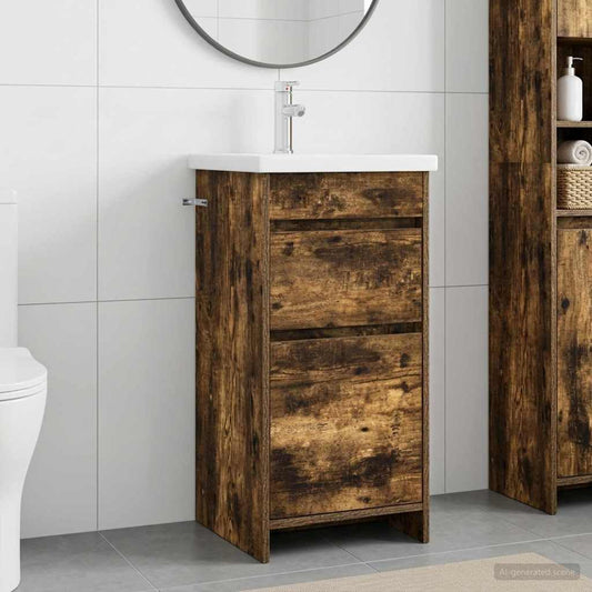 Mobile da bagno con lavabo Rovere Fumo 42 x 40 x 84,5 cm | homemem39