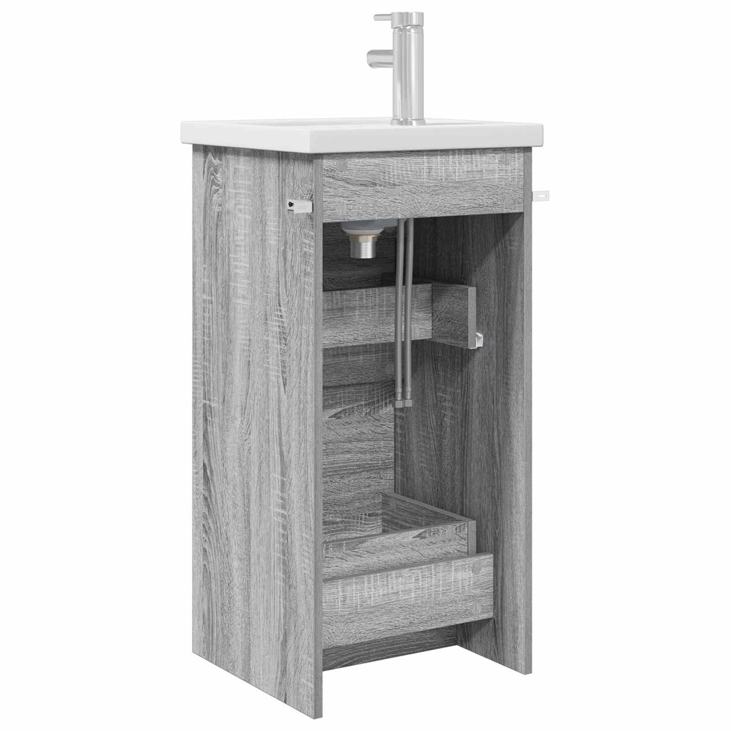 Mobile da bagno con lavabo Sonoma grigio 42 x 40 x 84,5 cm | homemem39