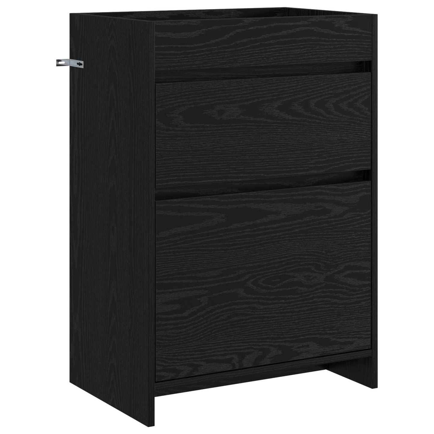 Mobiletto da Bagno Sotto Lavabo Rovere Nero 56 x 37,5 x 81 cm | homemem39