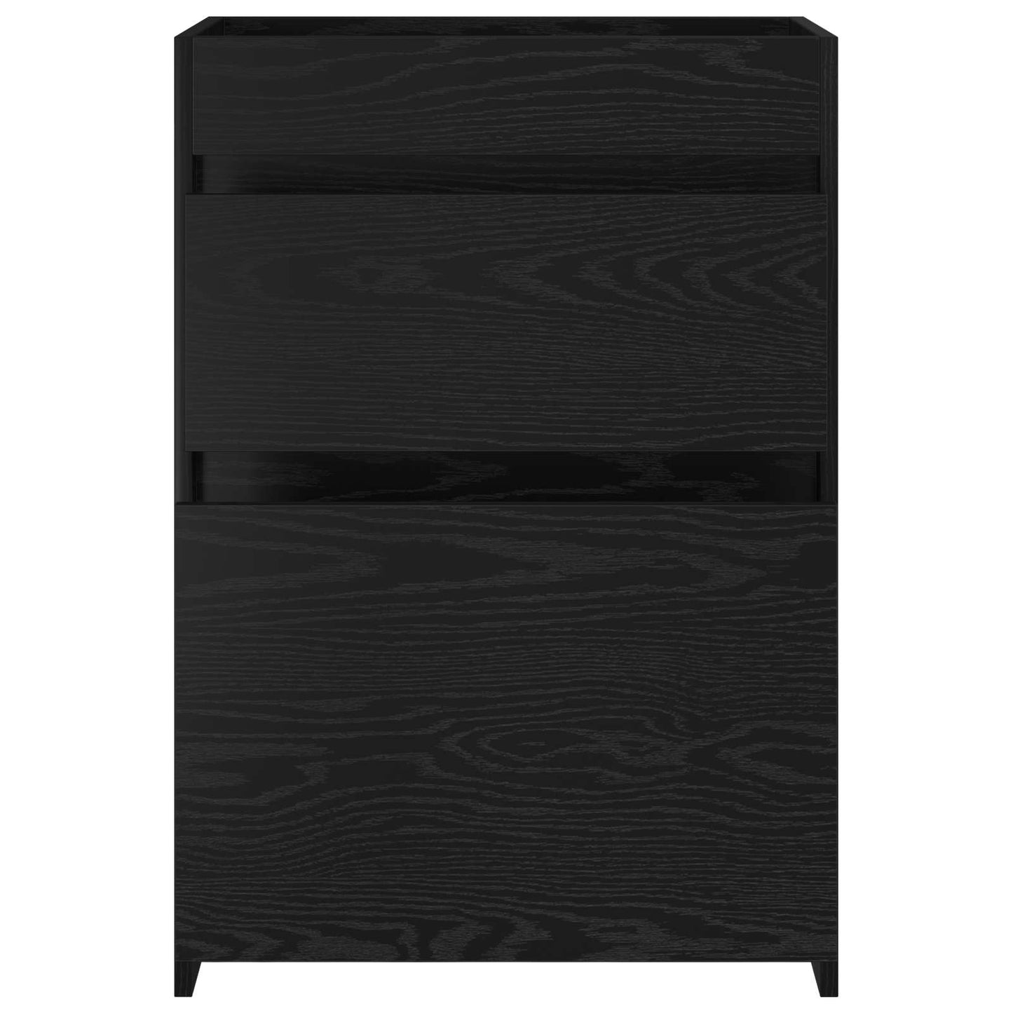 Mobiletto da Bagno Sotto Lavabo Rovere Nero 56 x 37,5 x 81 cm | homemem39
