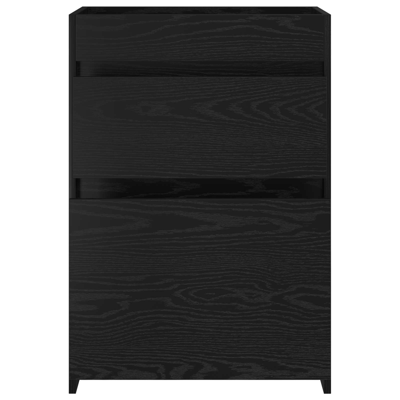 Mobiletto da Bagno Sotto Lavabo Rovere Nero 56 x 37,5 x 81 cm | homemem39