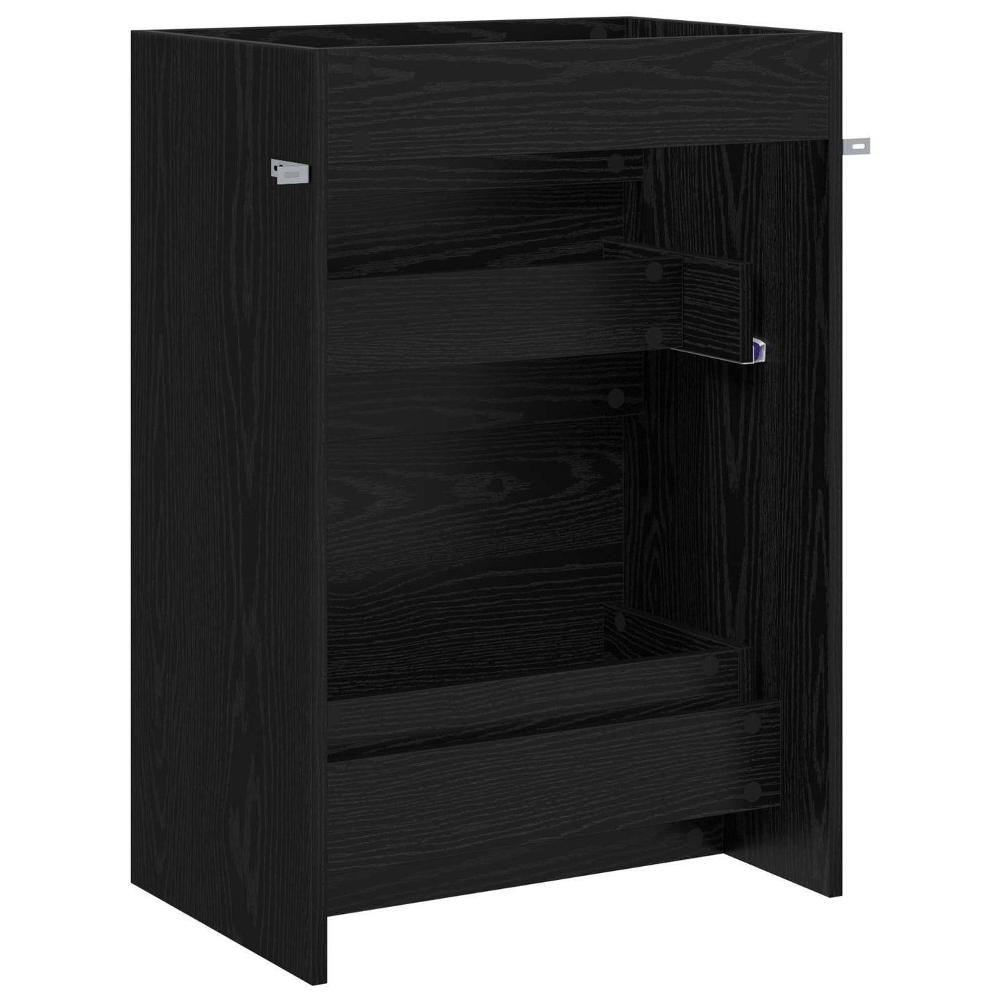 Mobiletto da Bagno Sotto Lavabo Rovere Nero 56 x 37,5 x 81 cm | homemem39