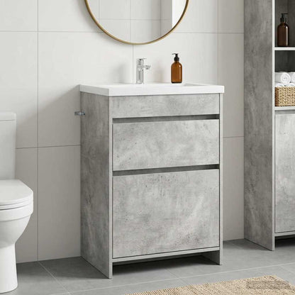 Mobiletto da Bagno Sotto Lavabo Grigio Cemento