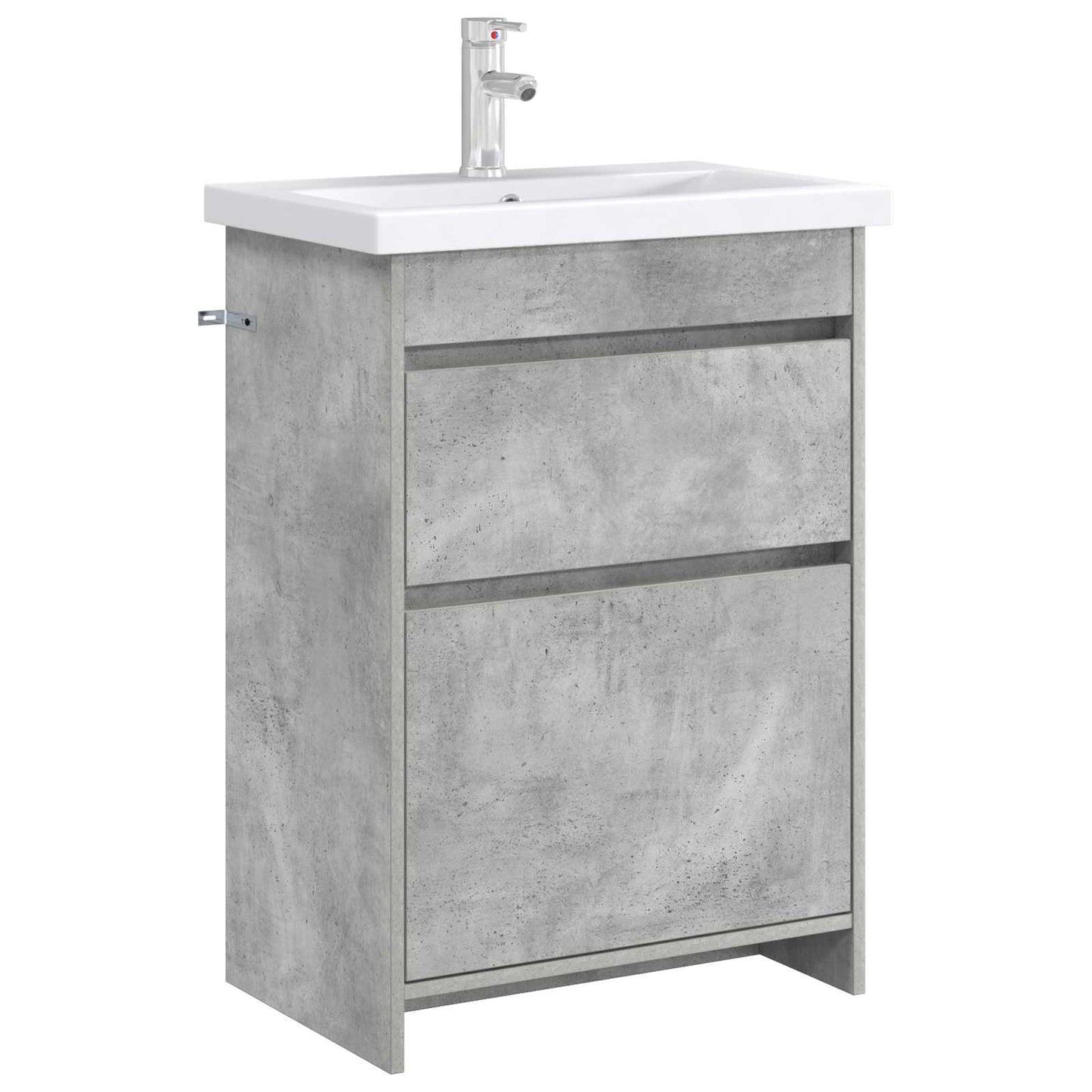 Mobiletto da Bagno Sotto Lavabo Grigio Cemento