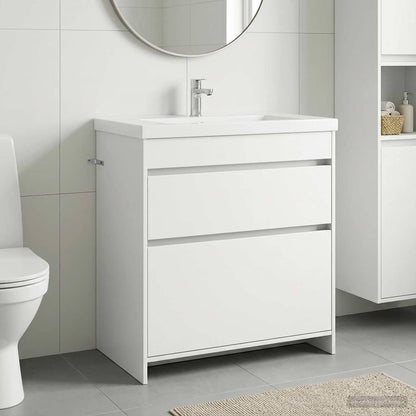 Mobiletto da Bagno Sotto Lavabo Bianco 78,5 x 37,5 x 81 cm | homemem39