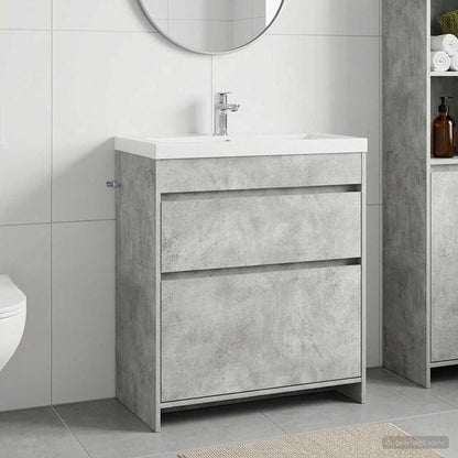 Mobiletto da Bagno Sotto Lavabo Grigio Cemento | homemem39