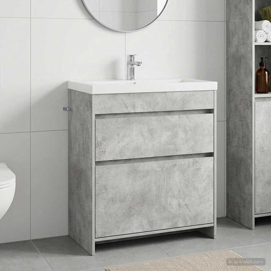 Mobiletto da Bagno Sotto Lavabo Grigio Cemento | homemem39