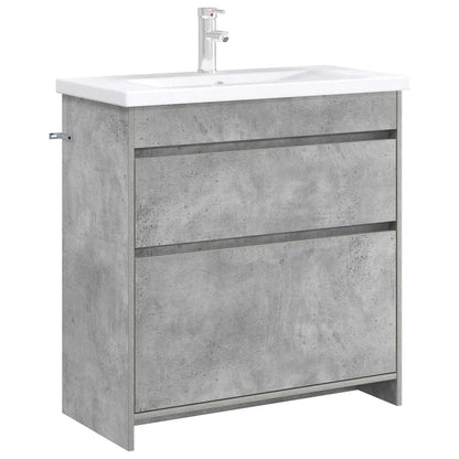 Mobiletto da Bagno Sotto Lavabo Grigio Cemento | homemem39