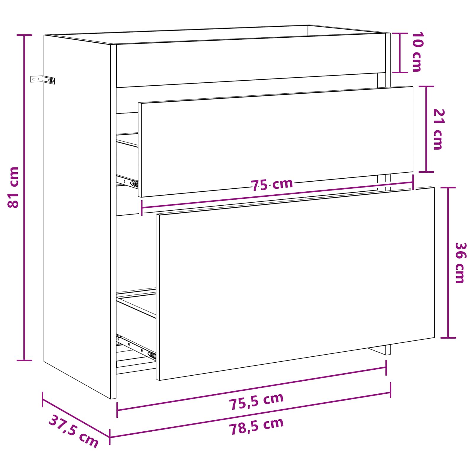 Mobiletto da Bagno Sotto Lavabo Sonoma grigio | homemem39