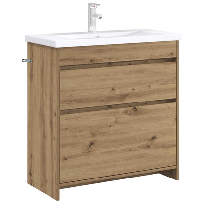 Mobiletto da Bagno Sotto Lavabo Rovere Artigianale | homemem39