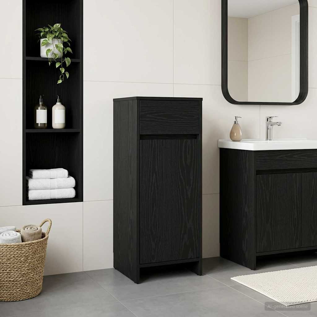 Mobile da Bagno Rovere Nero 35 x 36,5 x 85 cm | homemem39