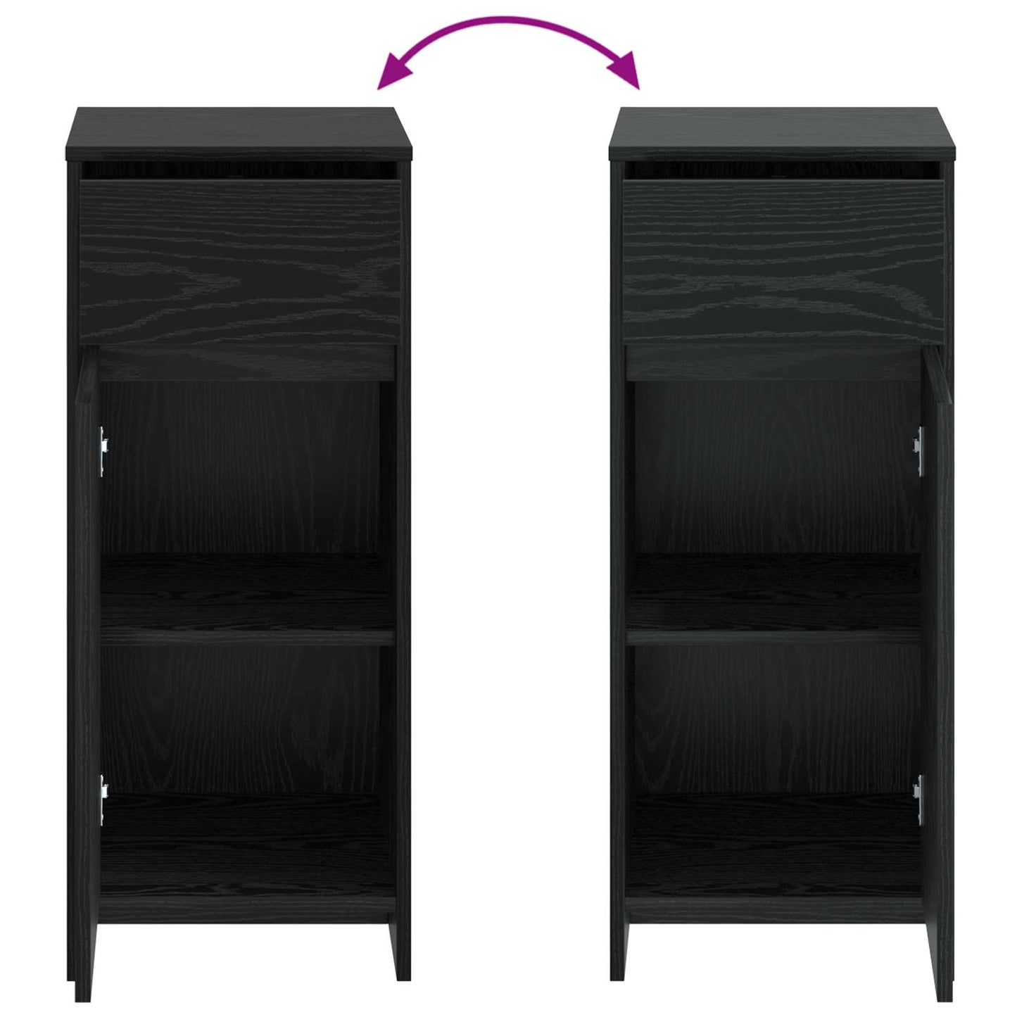 Mobile da Bagno Rovere Nero 35 x 36,5 x 85 cm | homemem39