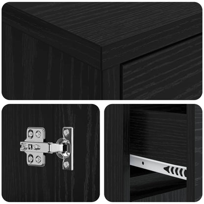 Mobile da Bagno Rovere Nero 30 x 33 x 190 cm | homemem39
