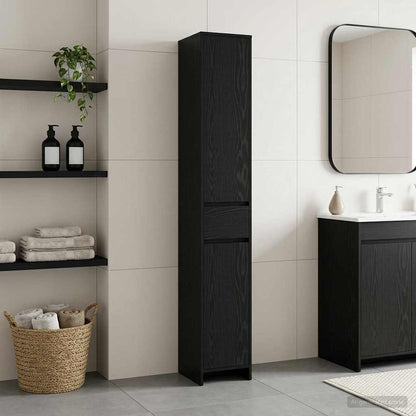 Mobile da Bagno Rovere Nero 30 x 33 x 190 cm