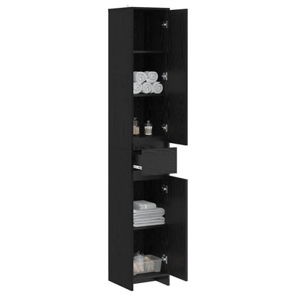 Mobile da Bagno Rovere Nero 30 x 33 x 190 cm | homemem39