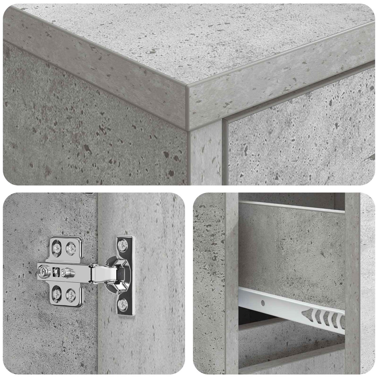 Mobile da Bagno Grigio Cemento 30 x 33 x 190 cm | homemem39
