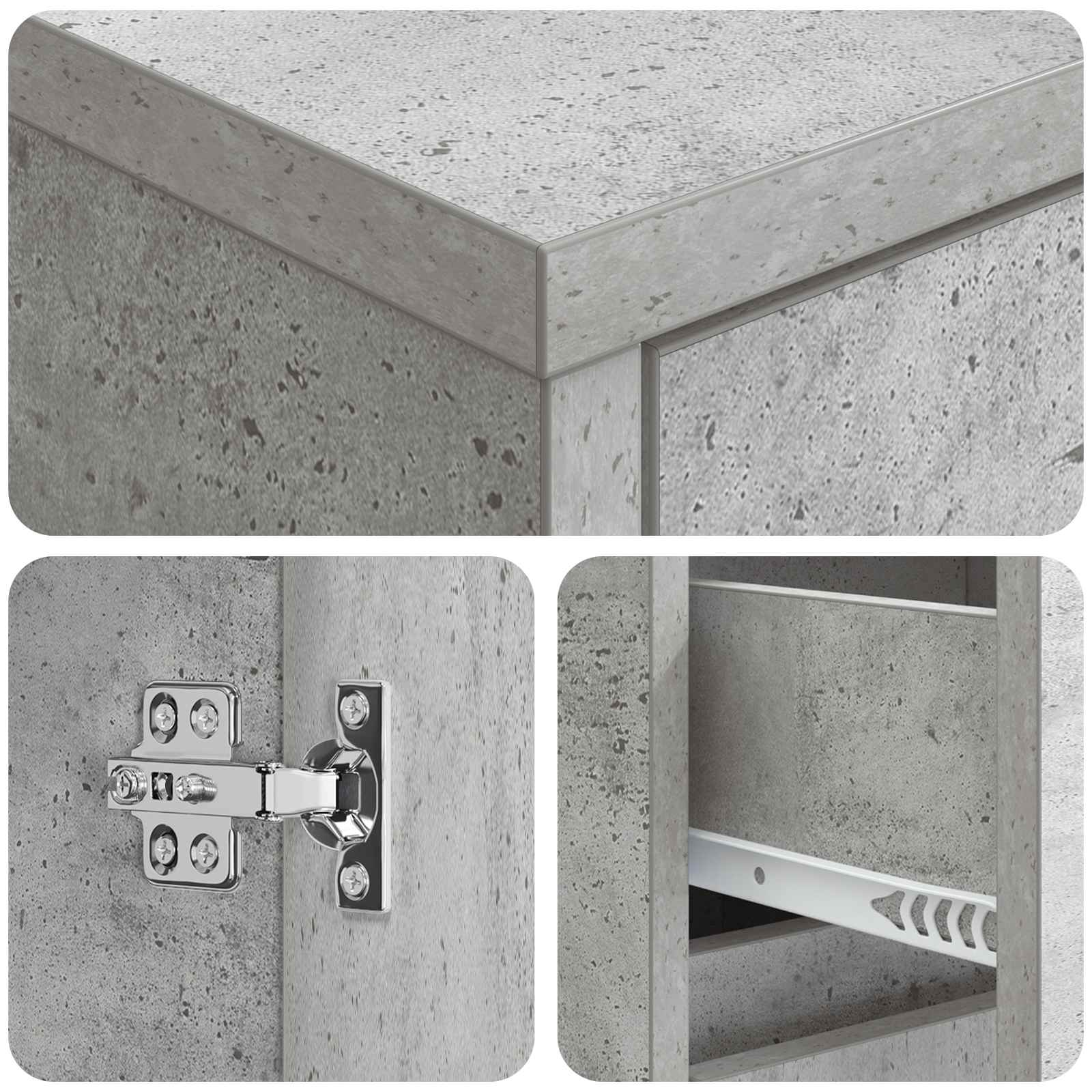 Mobile da Bagno Grigio Cemento 30 x 33 x 190 cm | homemem39