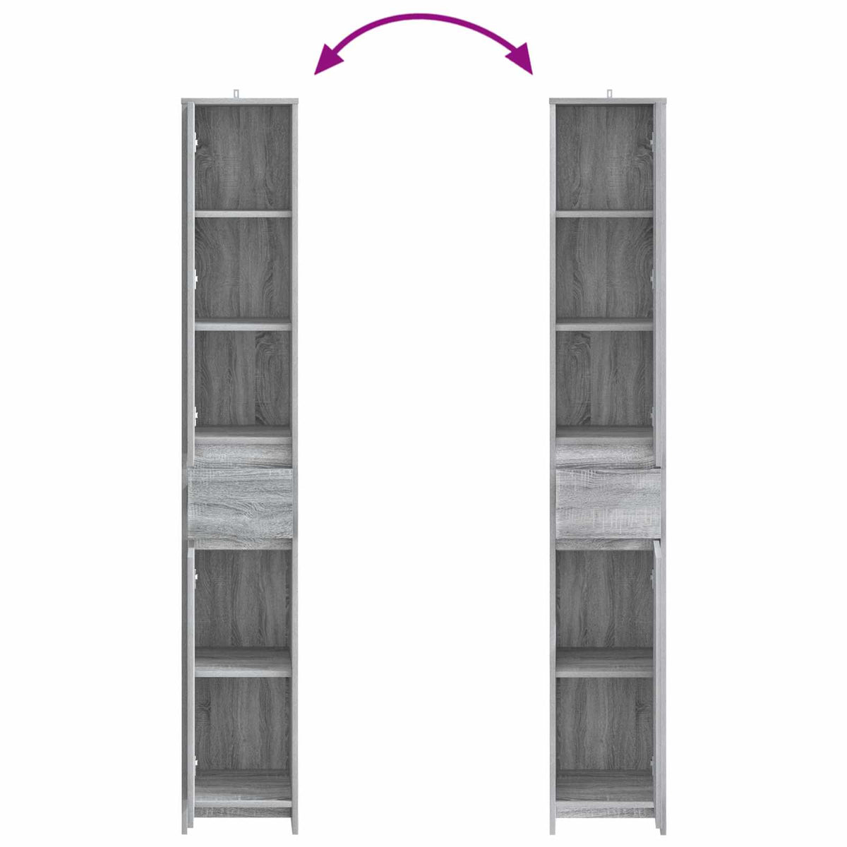 Mobile da Bagno Sonoma grigio 30 x 33 x 190 cm | homemem39