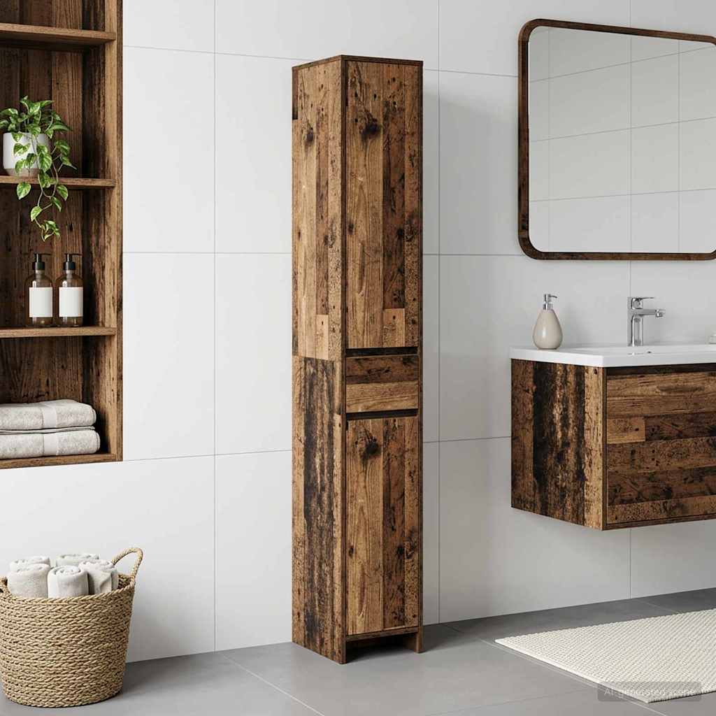 Mobile da Bagno Legno antico 30 x 33 x 190 cm