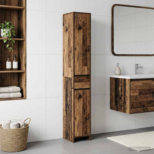 Mobile da Bagno Legno antico 30 x 33 x 190 cm - homemem39