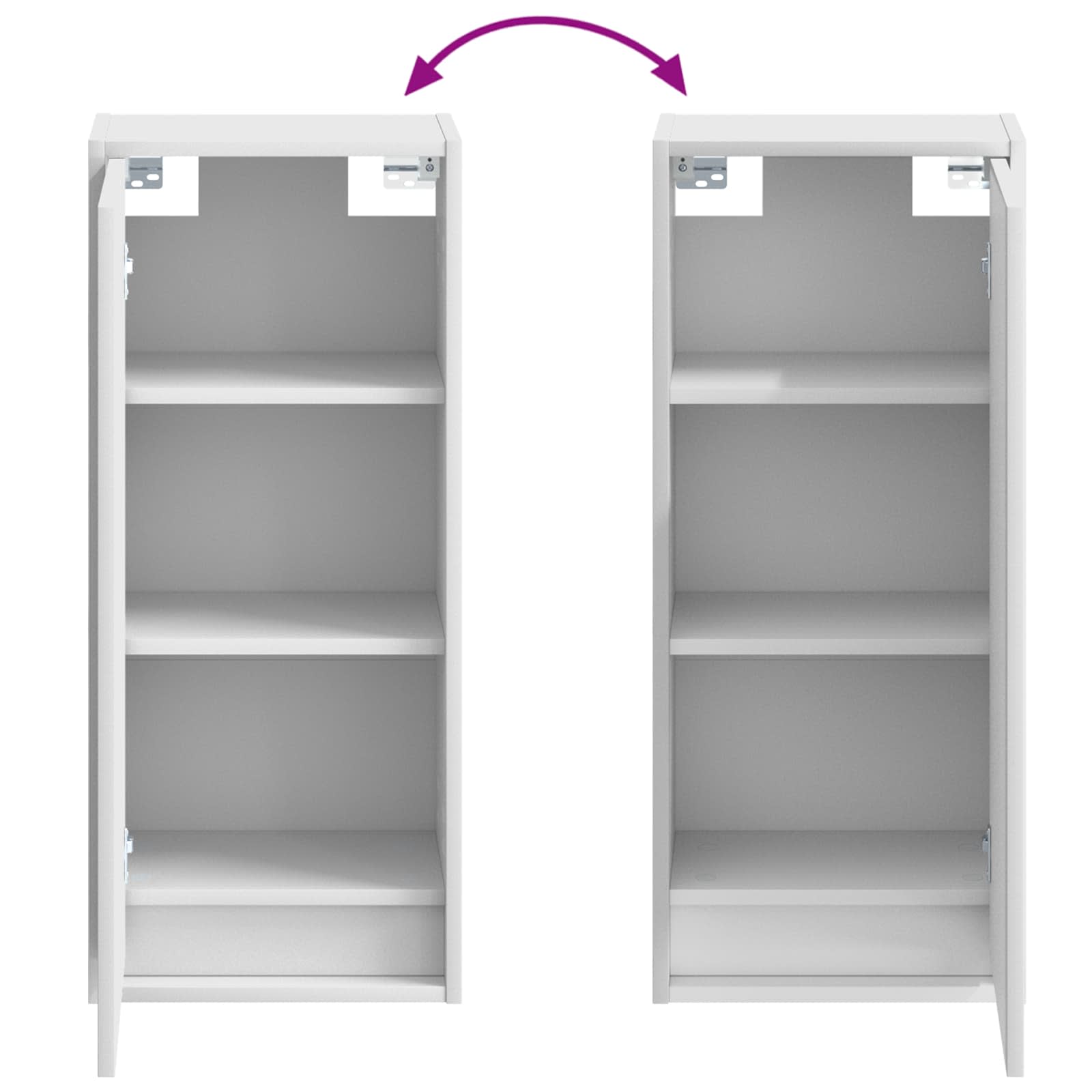 Mobile lavabo da parete Bianco 35 x 20 x 81 cm | homemem39