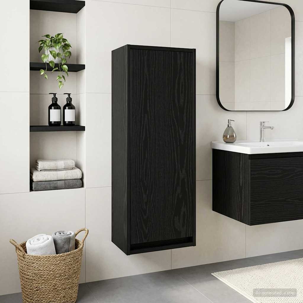 Mobile lavabo da parete Rovere Nero 35 x 20 x 81 cm | homemem39