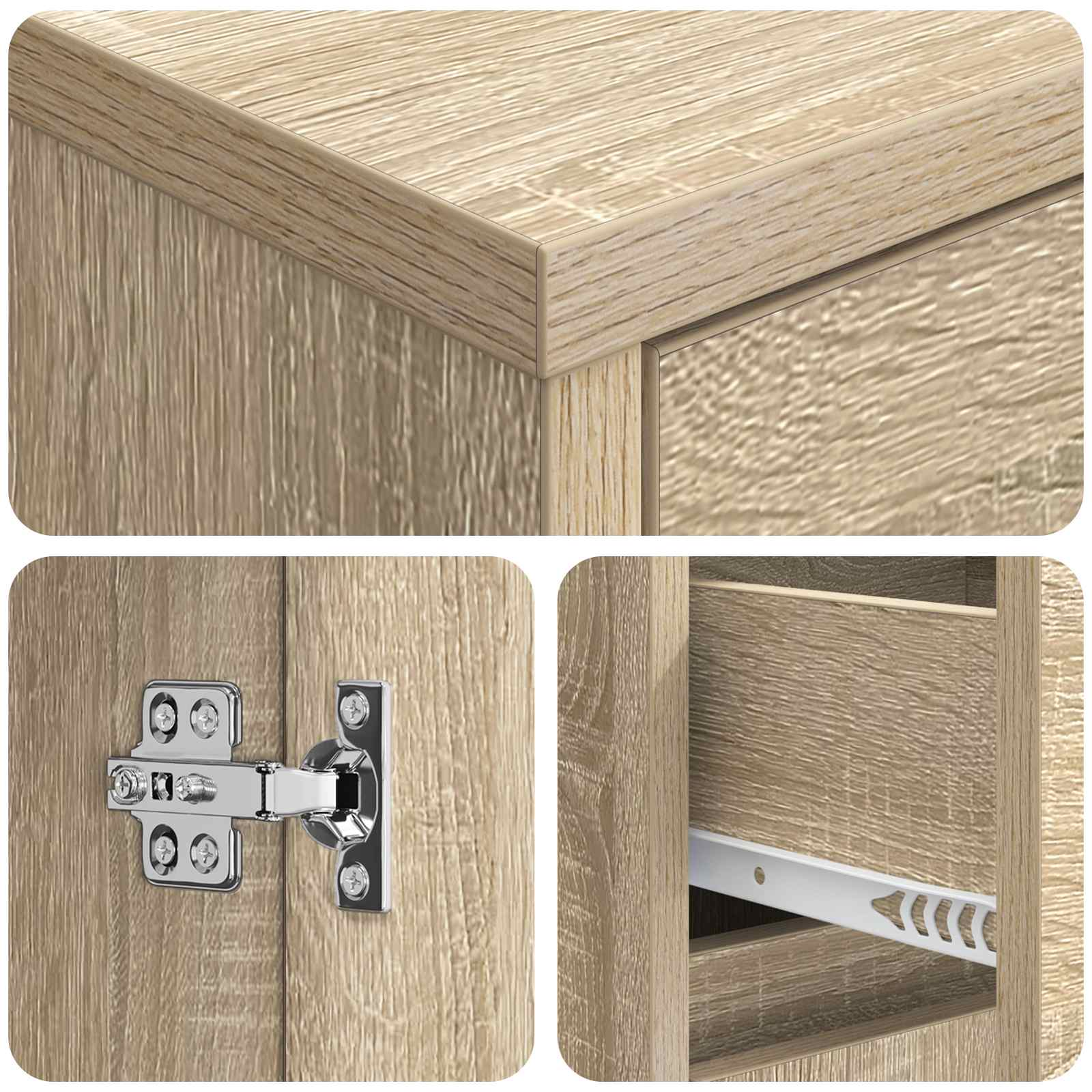 Mobile lavabo da parete Rovere Sonoma 35 x 20 x 81 cm | homemem39