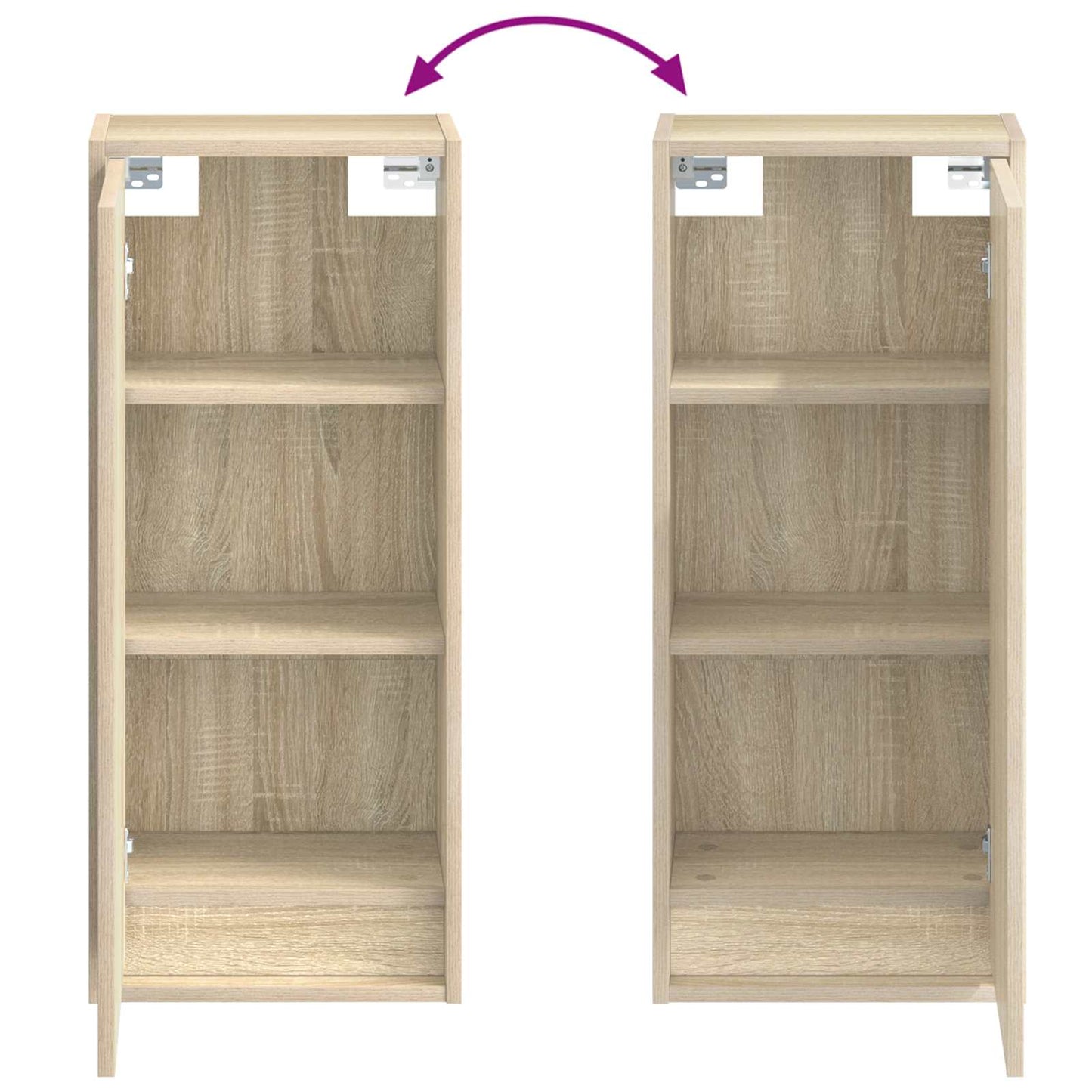 Mobile lavabo da parete Rovere Sonoma 35 x 20 x 81 cm | homemem39
