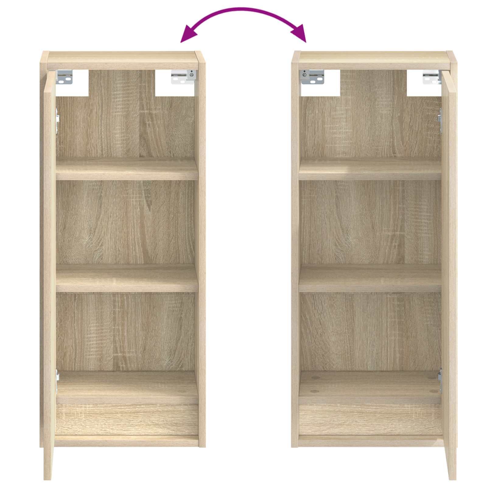 Mobile lavabo da parete Rovere Sonoma 35 x 20 x 81 cm | homemem39