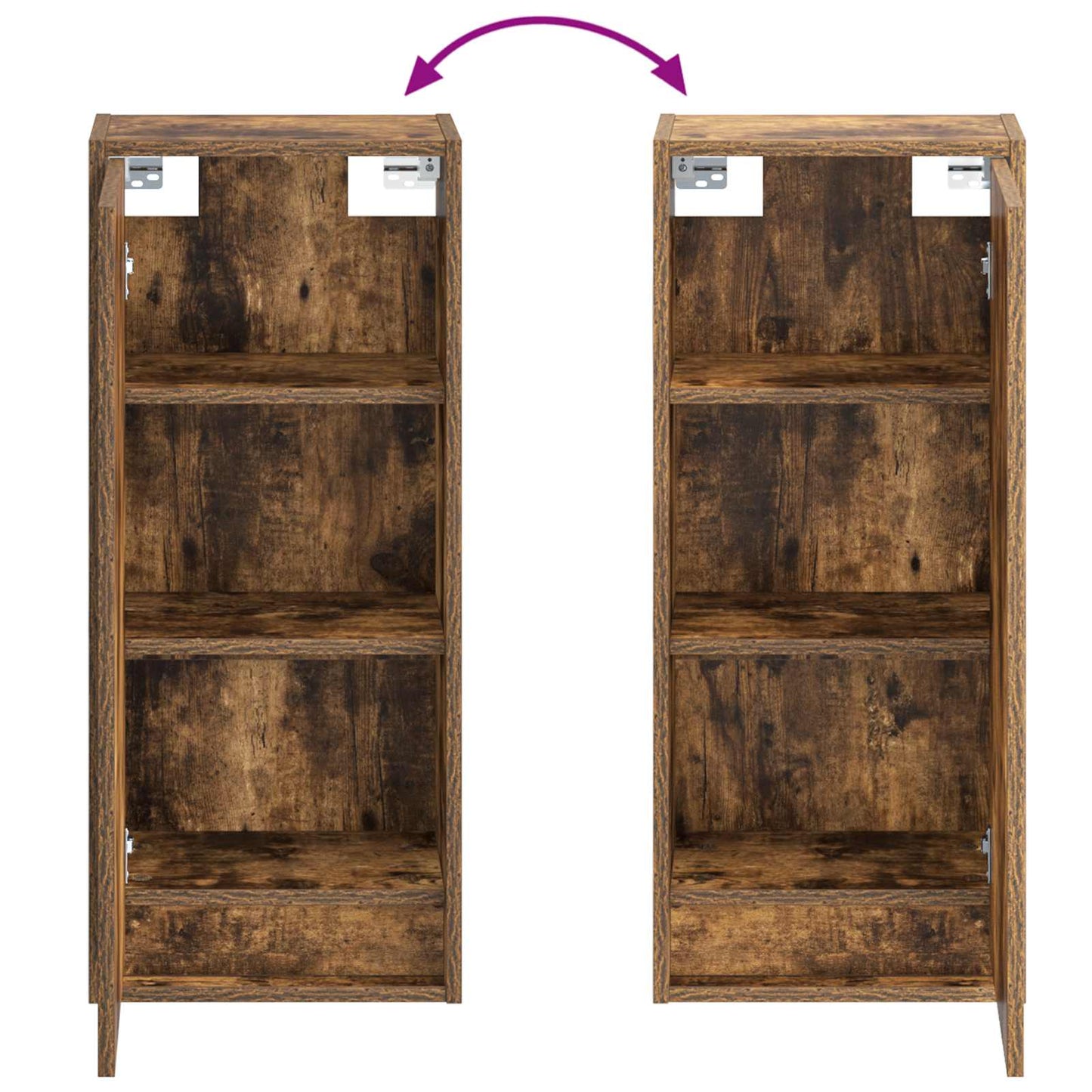 Mobile lavabo da parete Rovere Fumo 35 x 20 x 81 cm | homemem39