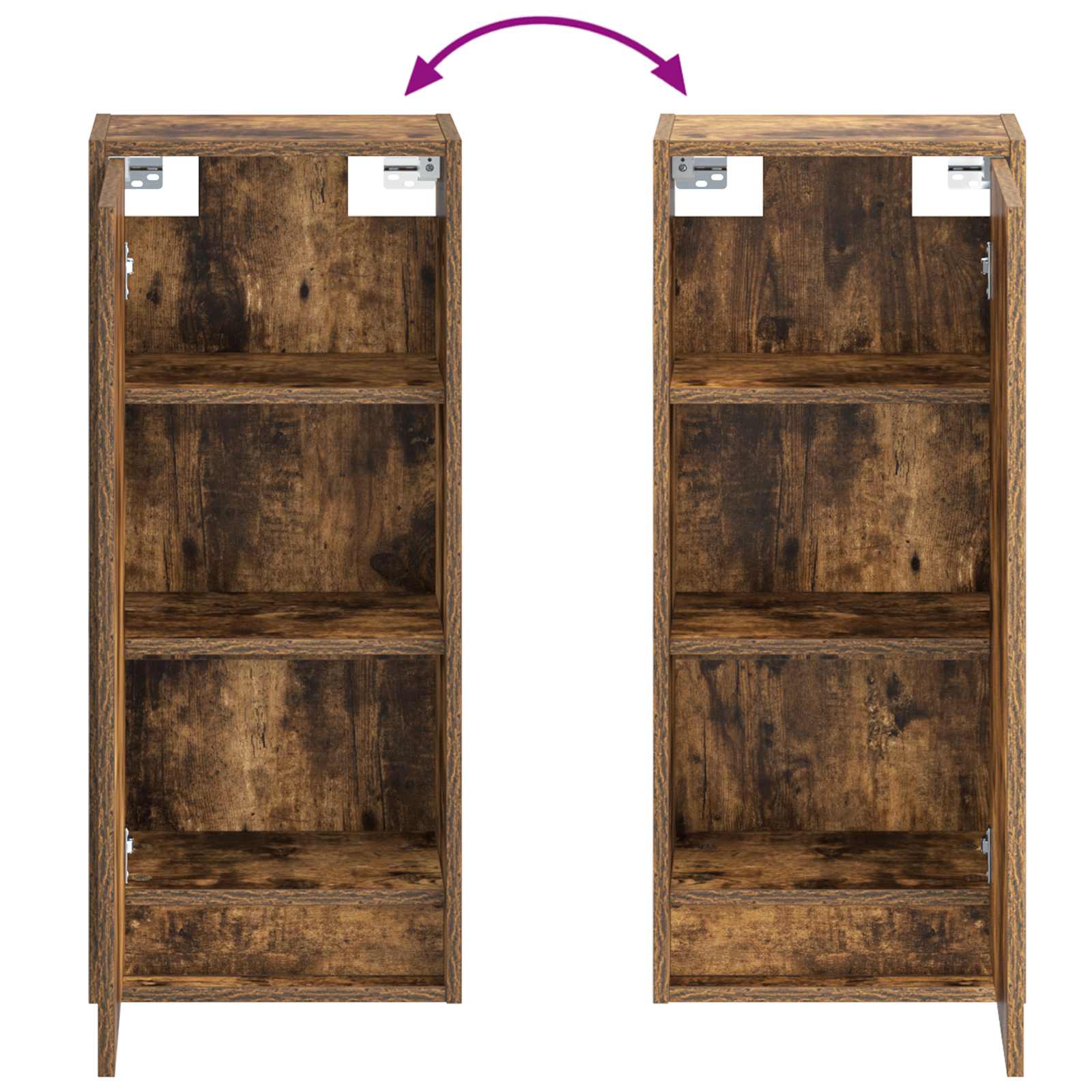 Mobile lavabo da parete Rovere Fumo 35 x 20 x 81 cm | homemem39