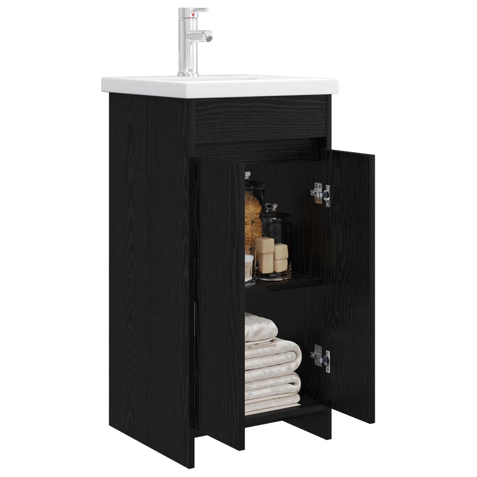 Mobile da bagno con lavabo Rovere Nero 42 x 40 x 84,5 cm | homemem39