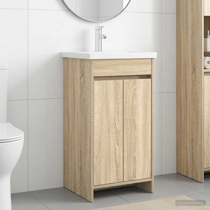 Mobile da bagno con lavabo Rovere Sonoma 42 x 40 x 84,5 cm | homemem39