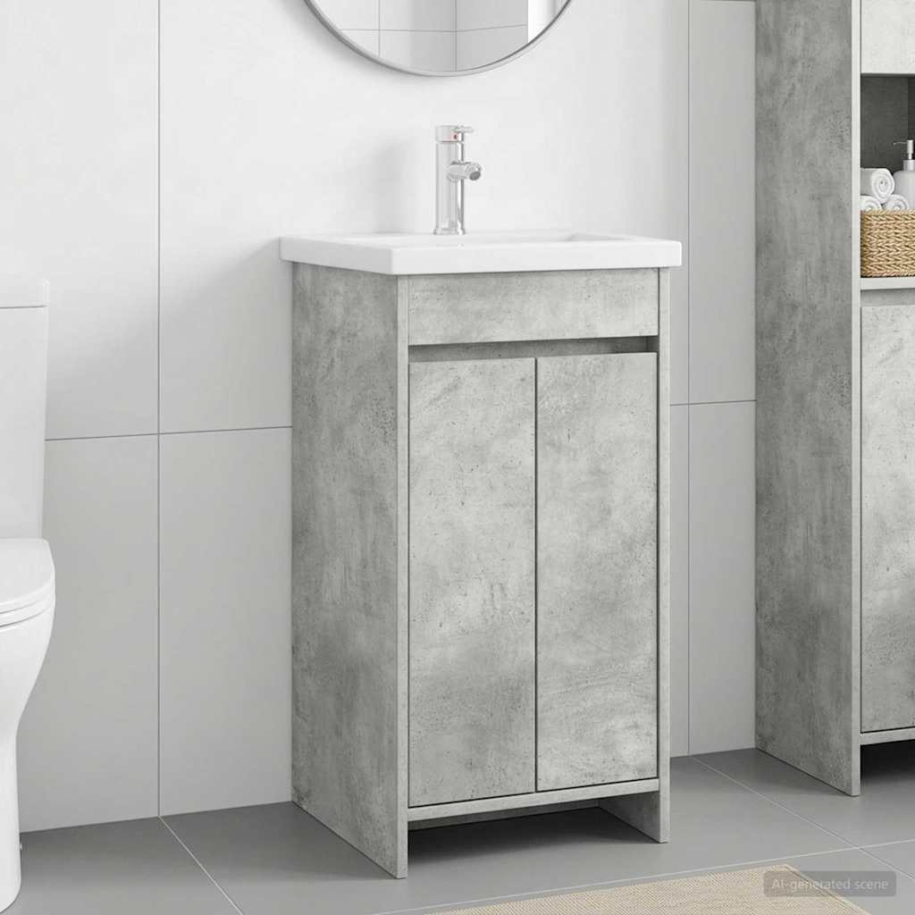 Mobile da bagno con lavabo Grigio Cemento 42 x 40 x 84,5 cm | homemem39