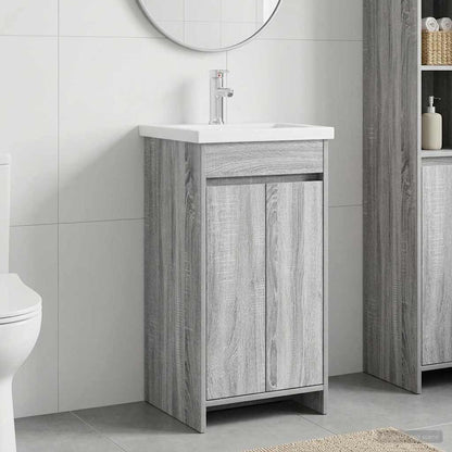 Mobile da bagno con lavabo Sonoma grigio 42 x 40 x 84,5 cm | homemem39