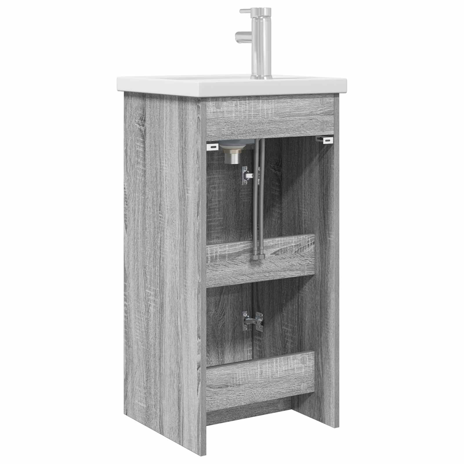 Mobile da bagno con lavabo Sonoma grigio 42 x 40 x 84,5 cm | homemem39